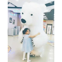 giant inflatable polar bear mascot costume adult cosplay fur plush fursuit cartoon animal inflated garment for events party
