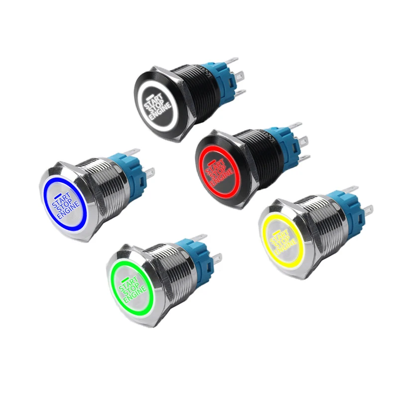 

Пользовательский графический логотип D10: водонепроницаемый металлический кнопочный переключатель, сброс, Блокировка безопасности. 6 в 12 В 24...