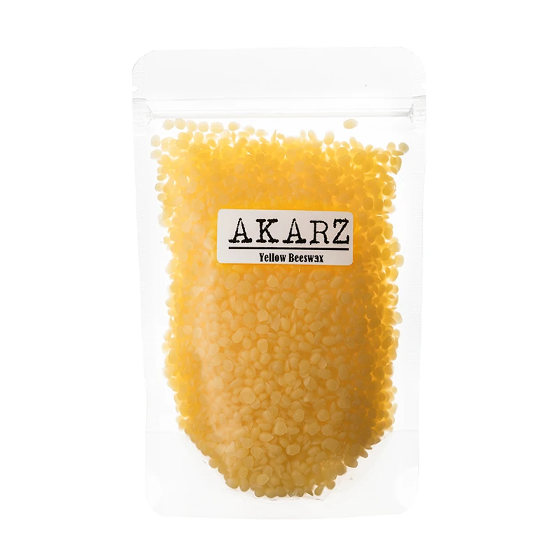 AKARZ  100% Organic Natural Pure Yellow Beeswax Pellet Honey Cosmetic Grade Lipstick Soap skin care DIY raw material