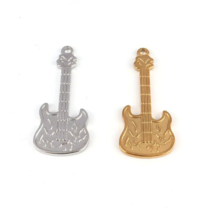 

5 Pack Brand New Stainless Steel Oil Guitar Pendants DIY Jewelry Casting Women Necklaces Bracelets Accessories Earrings Gifts
