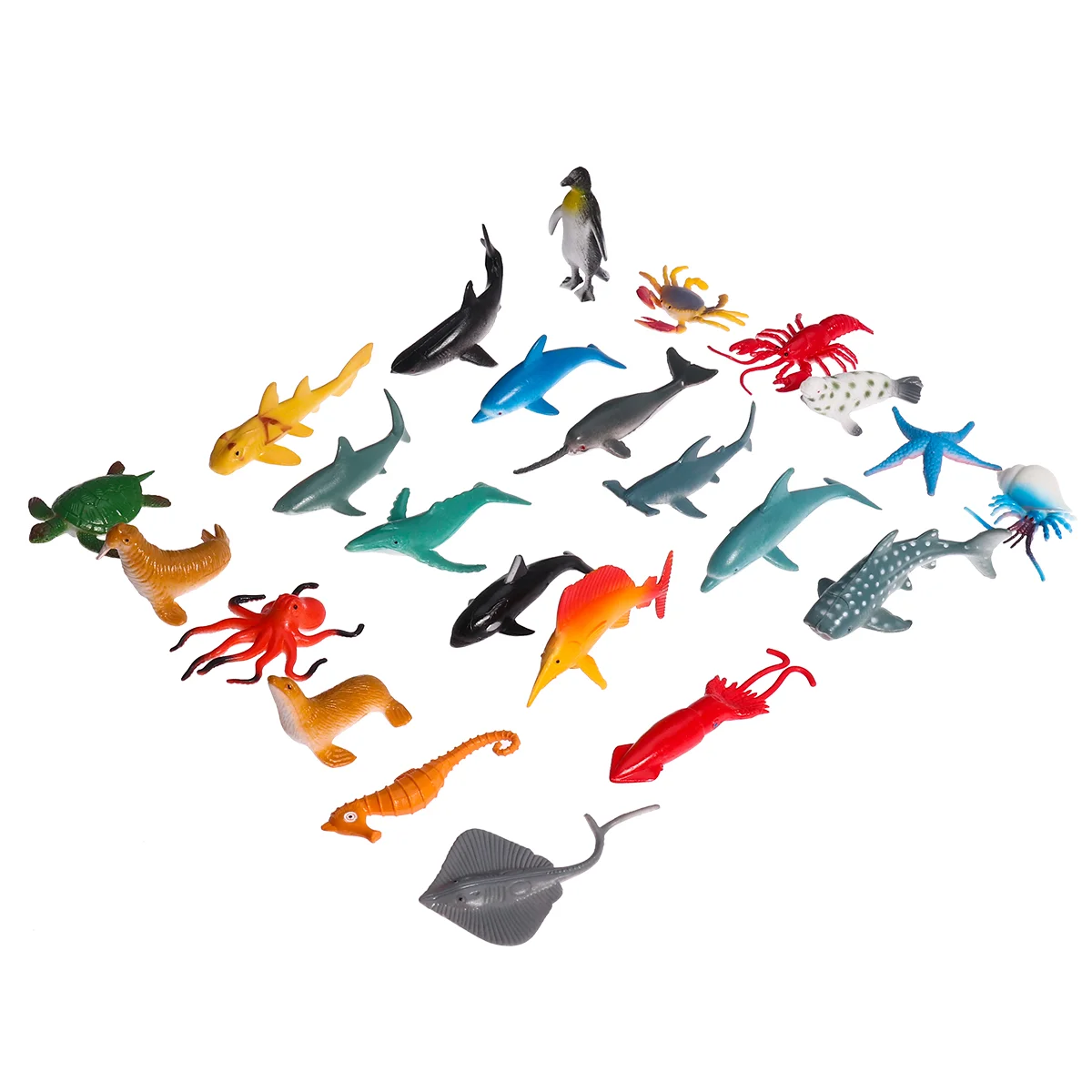 

TOYMYTOY 24pcs Plastic Sea Animal Figure Set Realistic Animal Toys Mini Sea Animal Party Favors For Kids Toddlers (Mix Model)