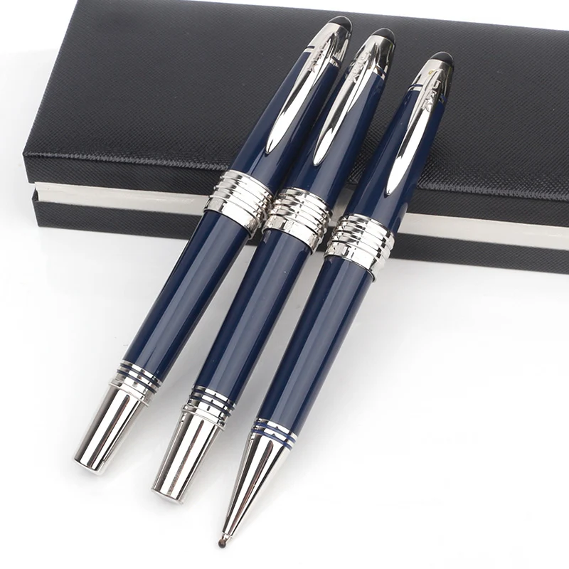 

MB Great John Kennedy Ballpoint Pen Luxury Monte Characters Dark Blue Metal Fountain Rollerball Pen with JFK Seriel Number