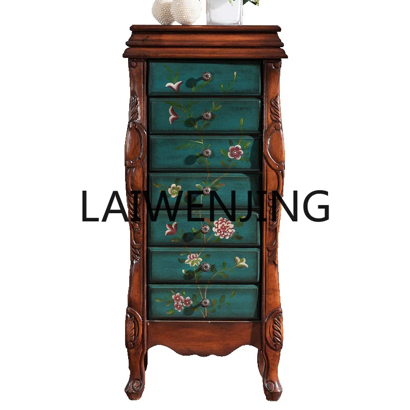 Деревянный шкаф с 7 ящиками Yff в европейском стиле ретро комод для ювелирных