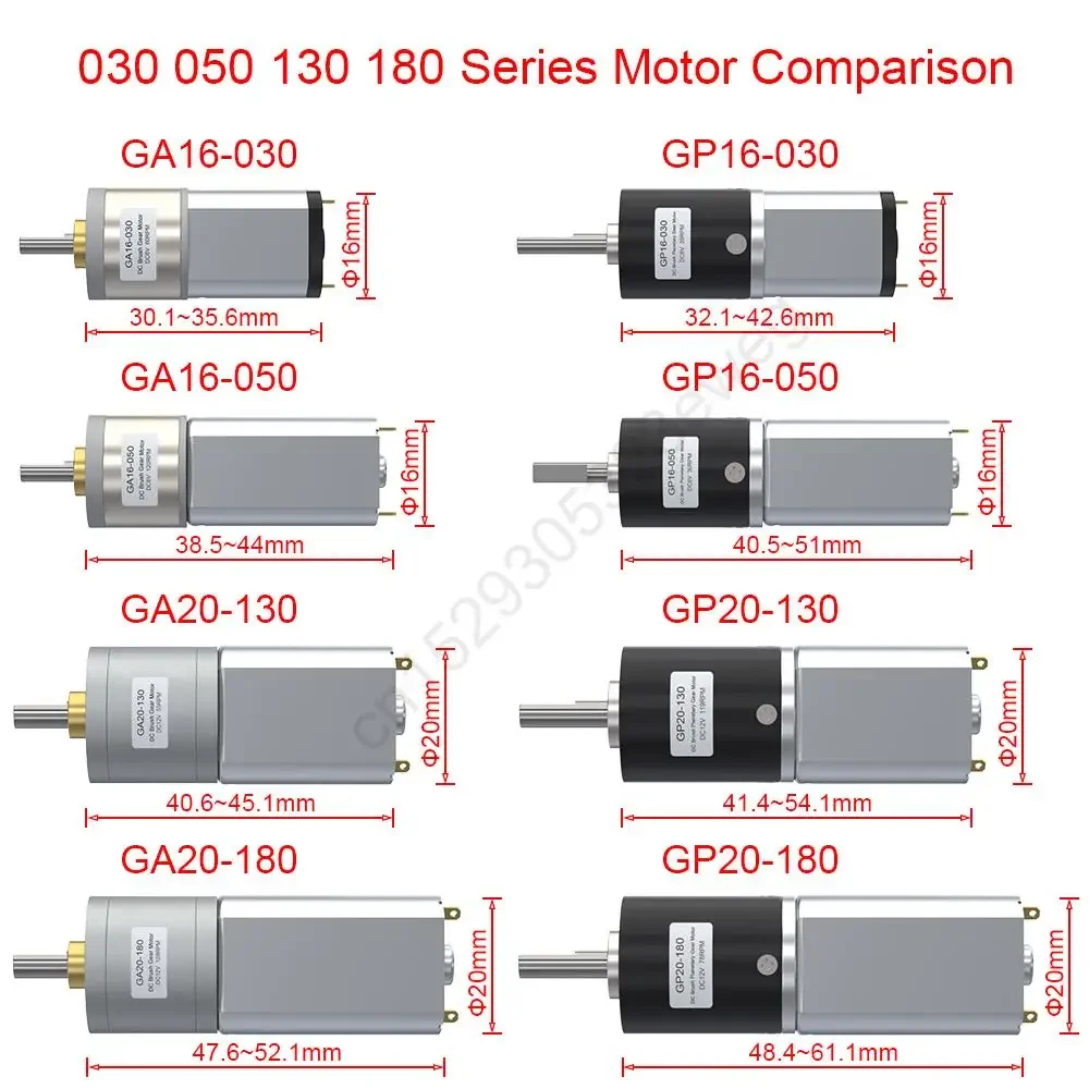 GA20 130 6 В 12 24 4 3 Вт Мини-двигатель постоянного тока с матовым редуктором 20 30 40 50 70 90 180