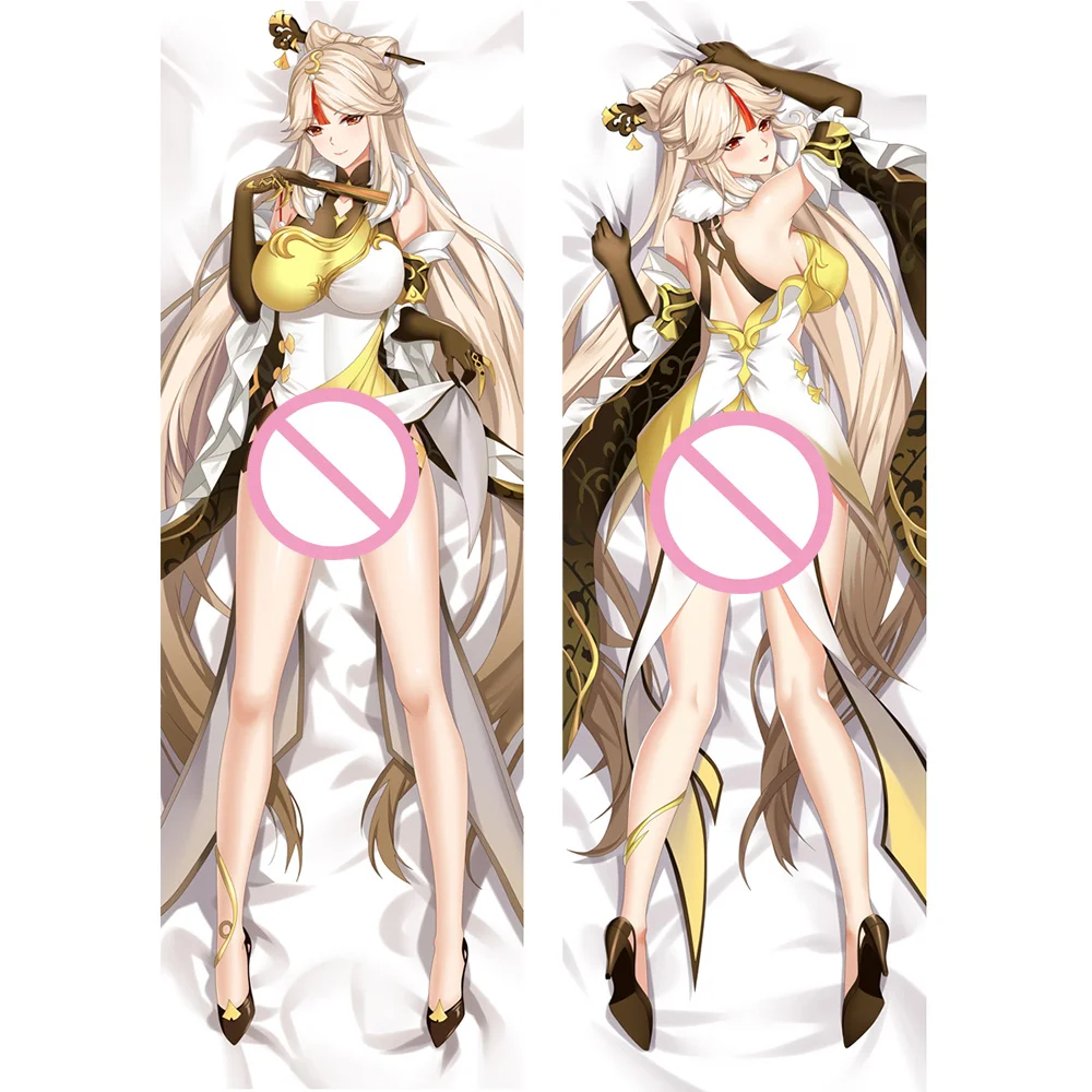 

Ningguang-funda de almohada de Anime de impacto, cubierta de almohada de 59 "de largo, para Cosplay, Genshin, regalo para