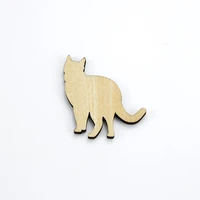 pet cat art modeling mascot laser cut christmas decorations silhouette blank unpainted 25 pieces wooden shape 04103