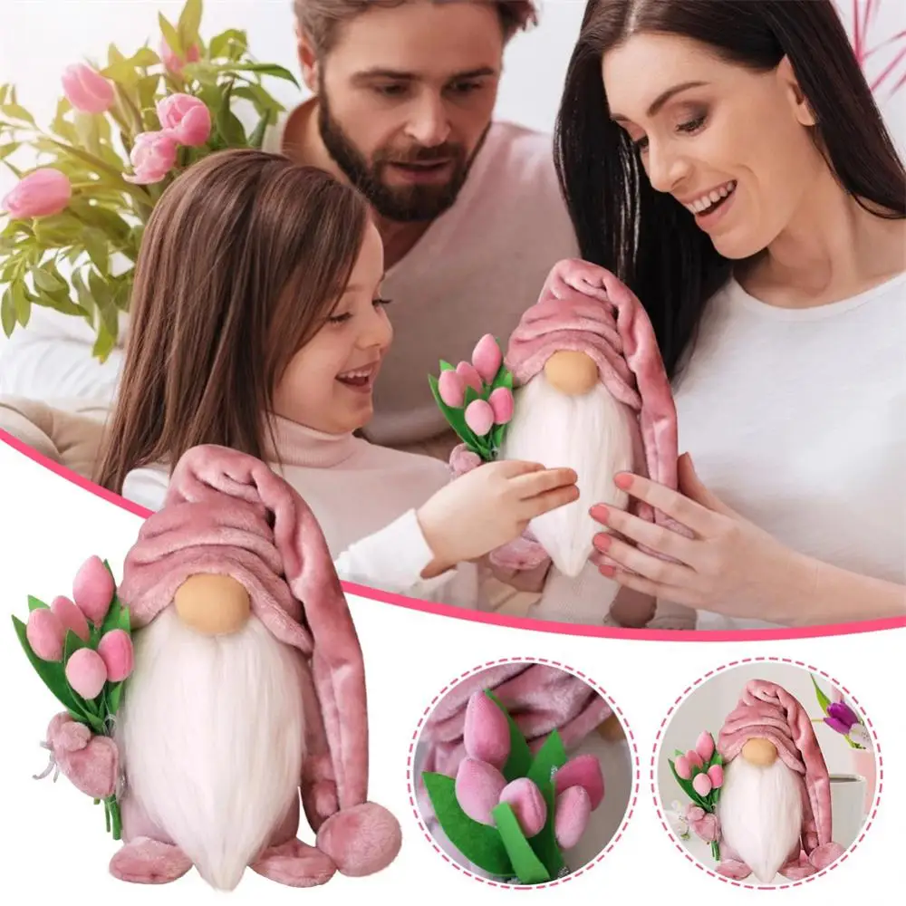 

Tulip Rudolph Doll Toys Gnome Dolls Mother's Day Xmas Valentine's Gift Desktop Figurine Ornaments Faceless Doll Home Decor Gifts