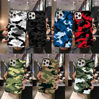 camouflage pattern camo military army phone case for iphone 13 12 11 pro mini xs max 8 7 plus x se 2020 xr cover