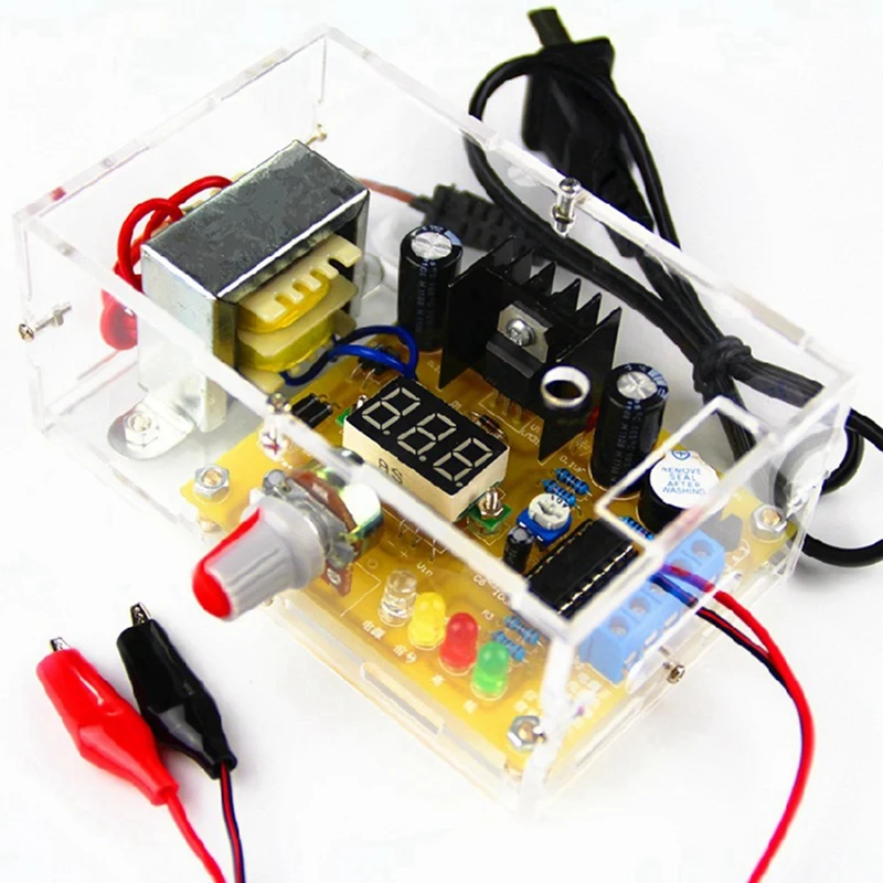 LM317 Adjustable Voltage Regulated Power Supply DIY Kit AC 220V Stabilized Laboratory EU Plug
