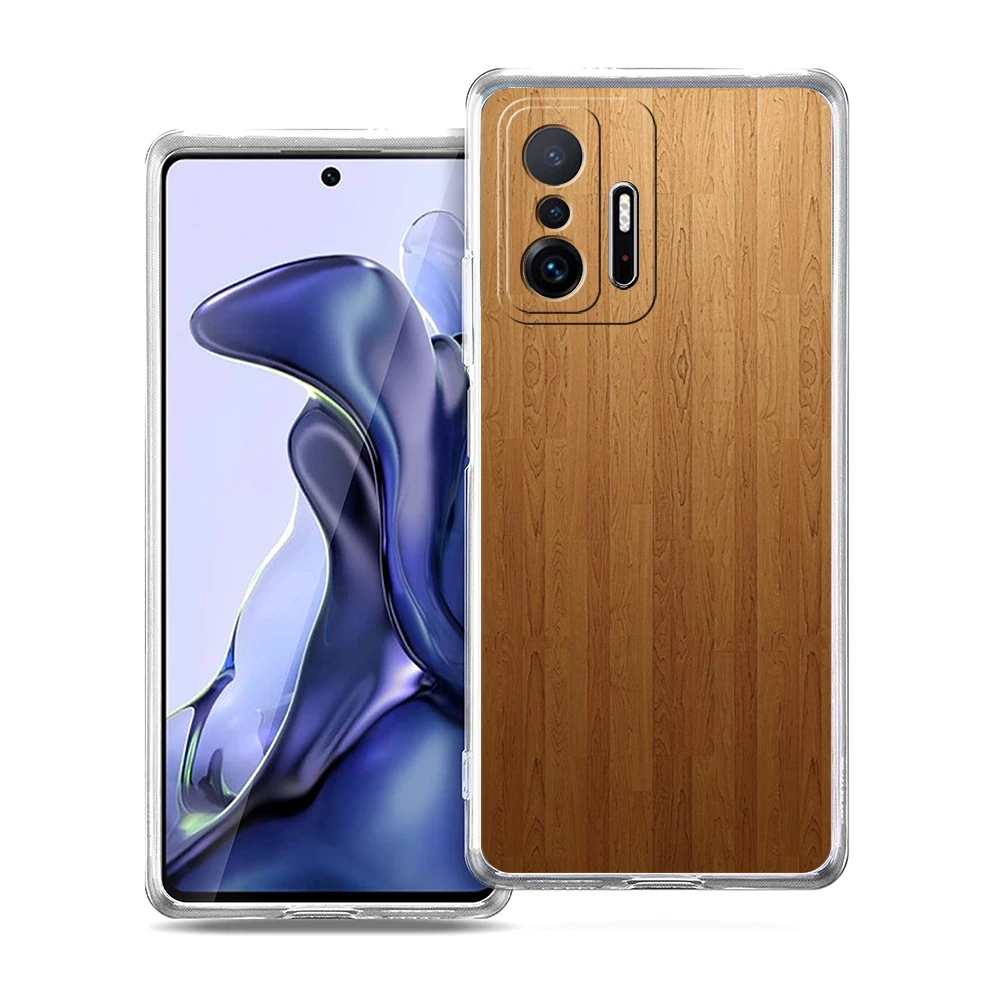 Carved Wood Transparent Phone Case for Xiaomi Mi 11 Ultra 12 11T 11X 11i Lite Poco X3 X4 NFC F3 GT M4 Pro 5G Soft Shell Fundas