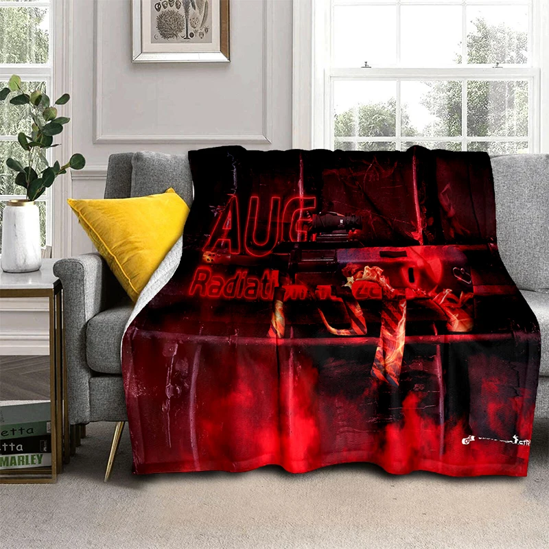 

CS GO Blanket Game Blanket Flannel Blanket Super Soft Throw Blankets for Bedroom Couch Sofa Christmas Birthday Gift for Boy Girl