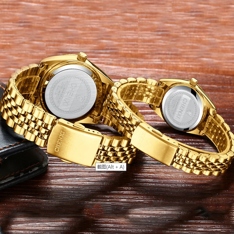 2023 Men's and Women's Watch Hot Selling Item High Quality Foreign Trade Fashion Commercial Affairs Gold couples watch