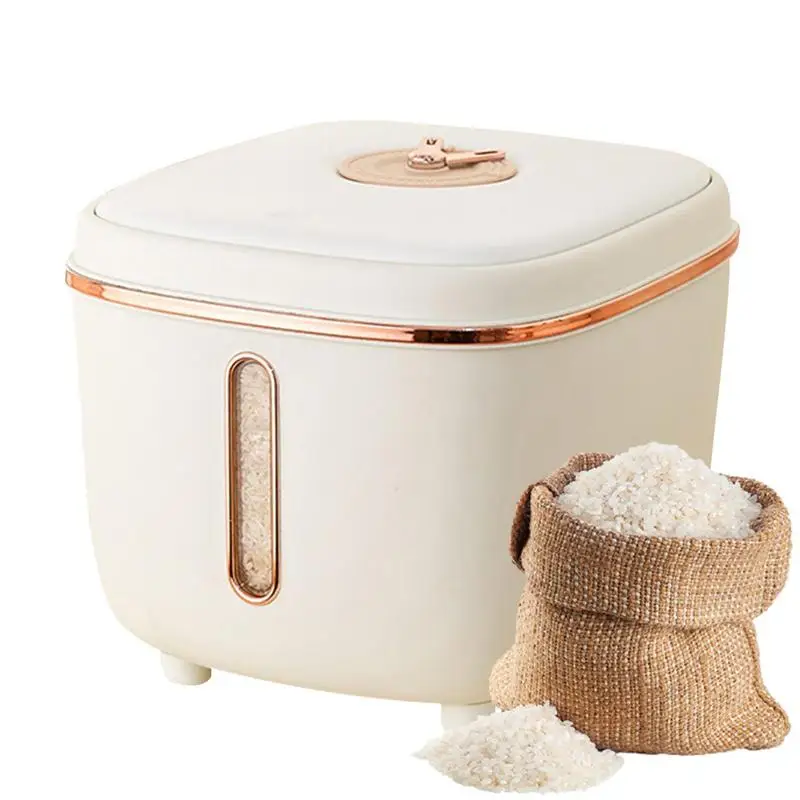 

Rice Dispenser Cereal Dispenser With Measuring Cup Cereal Container With Time Pointer Sealed Food Dispenser Kitchen Organization