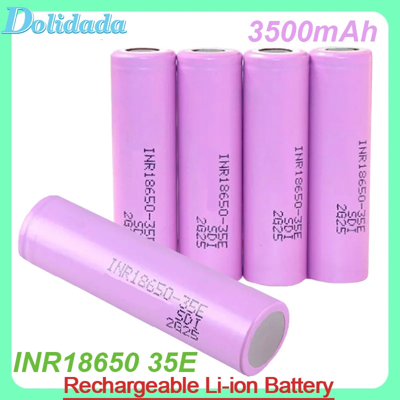 

INR18650 35E 3500mAh 3.7V Replaceable Rechargeable Li-ion Battery for Camera Power Tool Electric Drill Flashlights Walkie-talkie