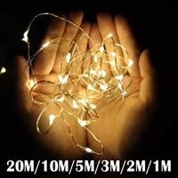 1m2m3m10m copper wire battery box garland led wedding decoration for home decoration fairy for party decoration string light