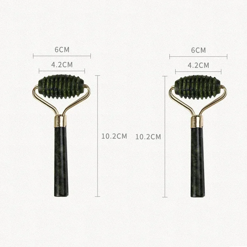 Ролик-массажер для лица Gua Sha Jade Store Скребок-ролик массажа гуаши Лифтинг похудения