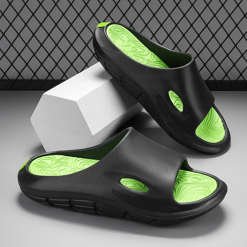 

High Quality 2023 Men Slippers Slides Outdoor Sandals Men Non-slip Soft Bottom Indoor Slippers Casual Shoes Men Beach Slippers