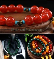 jmt chinese orange beaded resin home car decorative buddha beads ornaments for good luck
