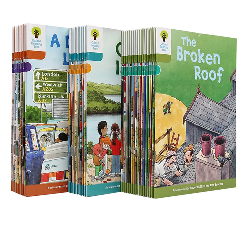 

1 Set of 40 Books 7-9 Level Oxford Reading Tree Rich Reading Help Children Read Pinyin English Story Picture Book Libros