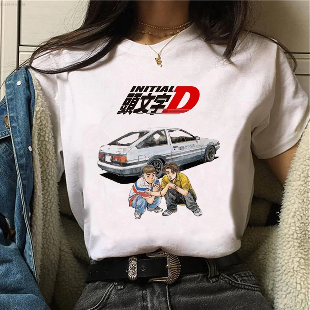 

Женские футболки Ae86, футболка в стиле Харадзюку, одежда для девушек с мангой