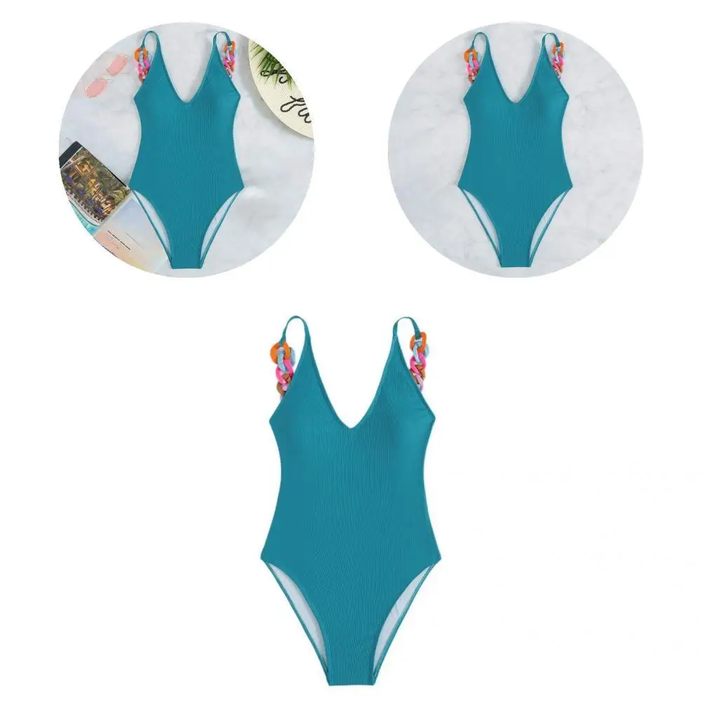 

Популярный женский купальник, однотонное женское бикини, простой однотонный купальник