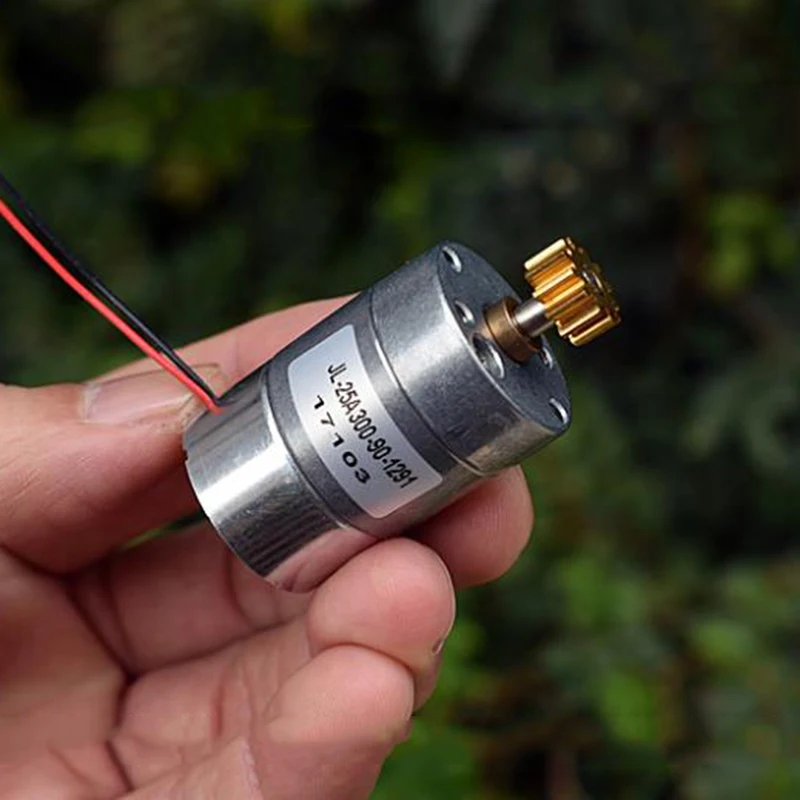 ZGA25-300 Mini 25 мм полная металлическая флейта DC 6V-12V 45 об/мин-92 об/мин медленная флейта 12T медная Шестерня DIY игрушка-робот