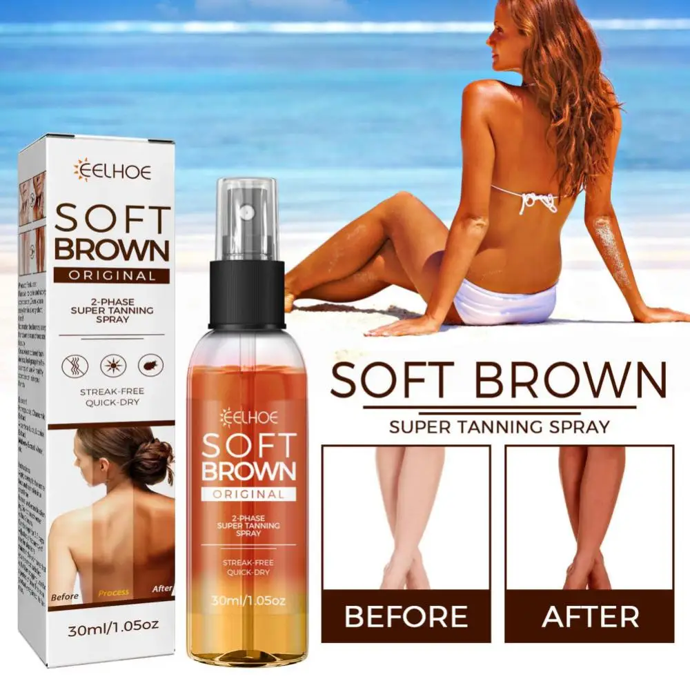 

30ml Tan Spray Body Bronzer Shine Brown Outdoor Advanced Tanning Accelerator Autobronzant Self-tanning Body And Face Self Tanner
