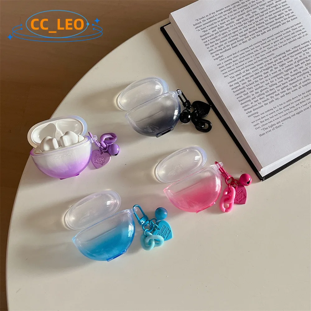 Для OPPO Enco Buds2 чехол прозрачный мягкий женский брелок с подвеской budenco S2