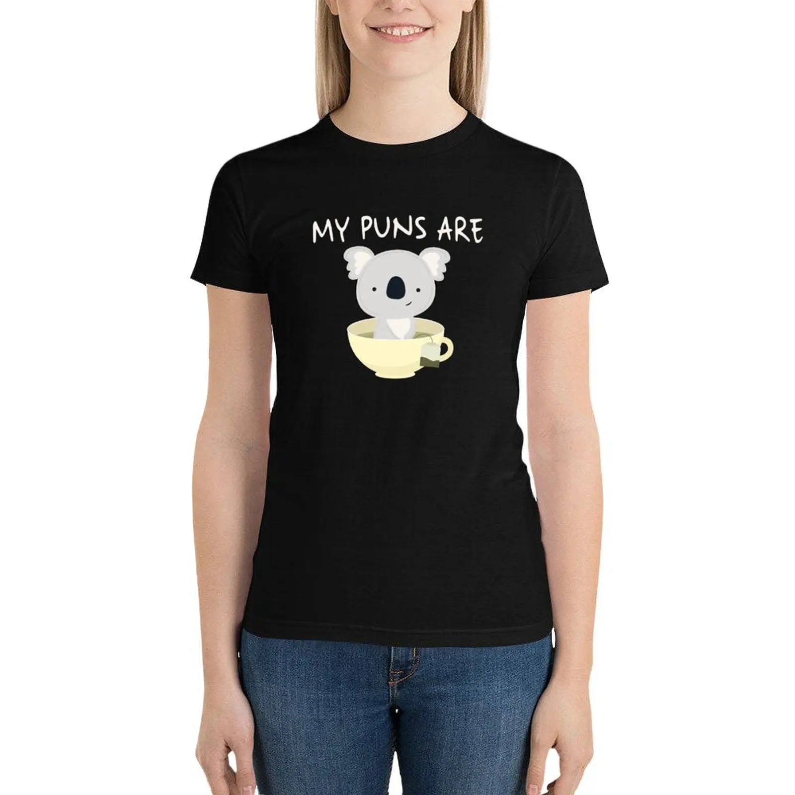 Футболка My Puns Are Koala Tea Design летние топы женская одежда летний топ футболки для