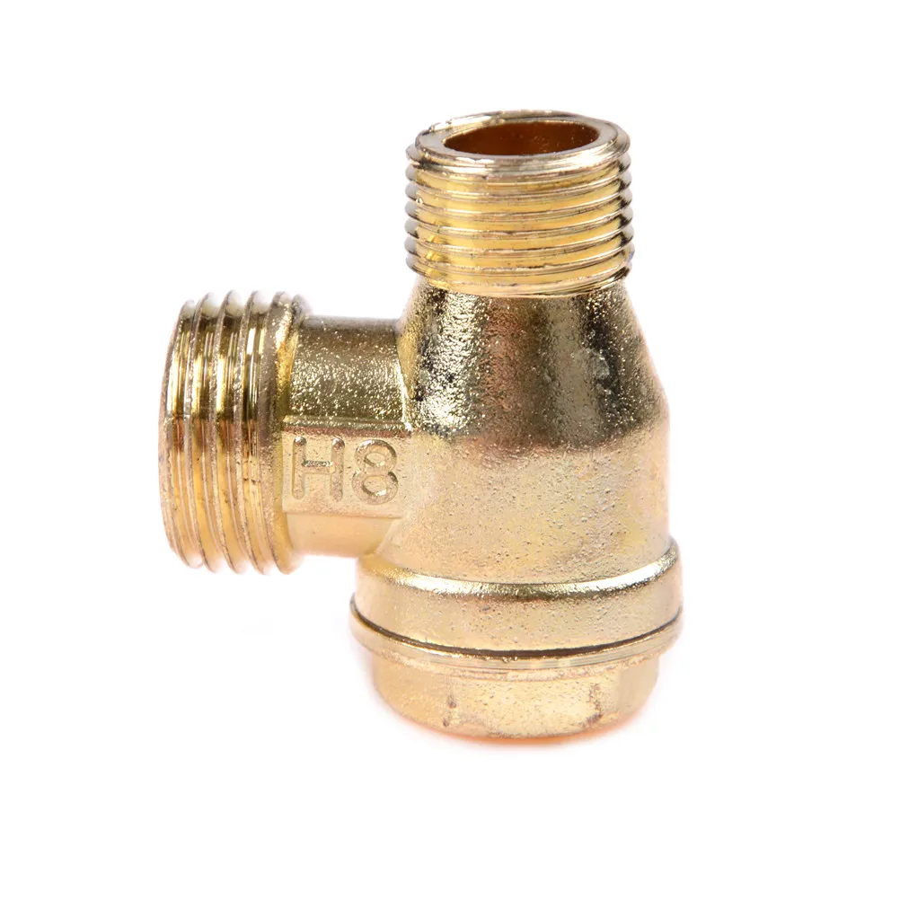 

3 Port Brass Central Pneumatic Valves Air Compressor Check Valve Thread 90 Degree DIY Home Tools