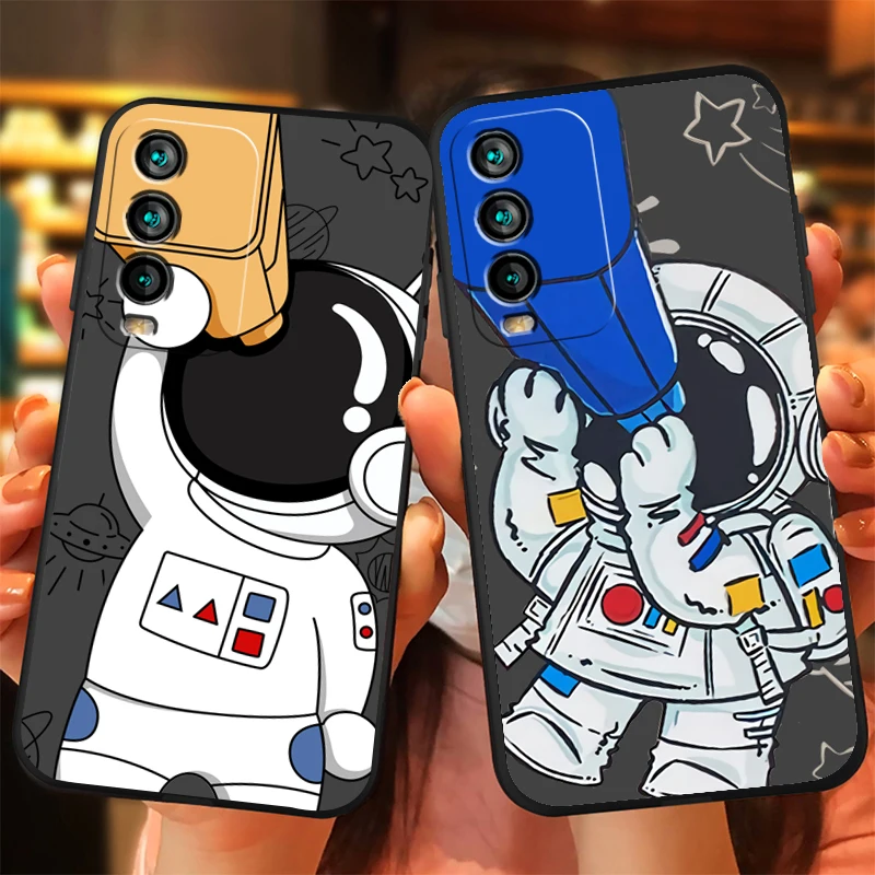 

Astronaut Fashion Phone Cases For Xiaomi Redmi Note 9 Pro 9A 9T 8A 8 2021 7 8 Pro Note 8 9 9T Back Cover Funda Soft TPU