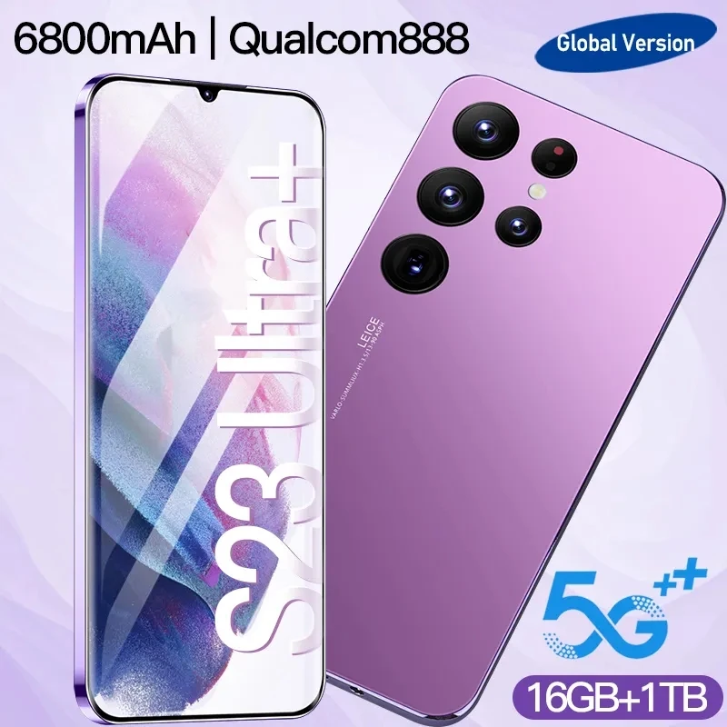 

2023 Global Version S23 Ultra+ Smartphone 5G Cellphones 16G+1TB 6.8inch HD Screen Cell Phone Dual SIM Card Mobile Phones Unlock