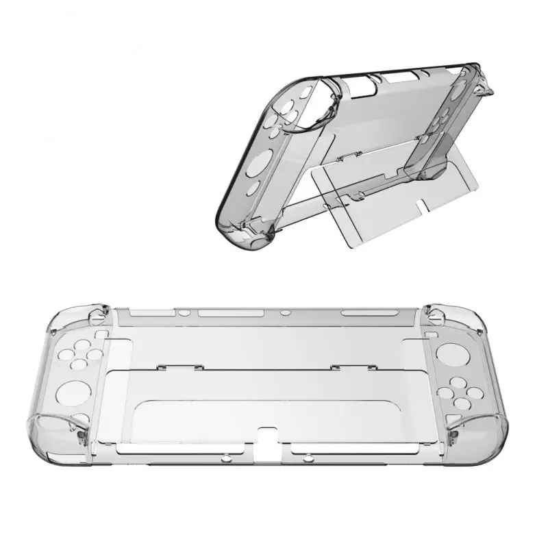 

For Switch Oled Console Controller Pc Hard Case Transparent Crystal Shell Game Accessories Dirt-resistant Protective Cover