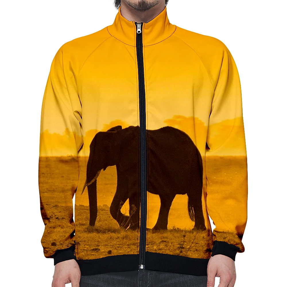 

Desert Animals Sweatshirts With 3DPrint Man Women Runing Sport Coats Autumn Winter Jacket Casual Zipper Stand Collar