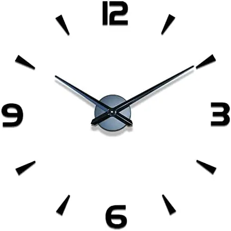 

Moderno Reloj de Pared silencioso DIY Reloj de Pared Adhesivo 3D Reloj de Pared para decoración para casa, Restaurante, Oficin