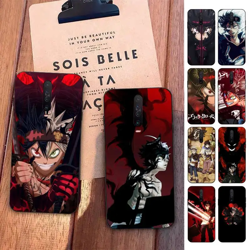 

Black Clover Asta Phone Case for Redmi 5 6 7 8 9 A 5plus K20 4X S2 GO 6 K30 pro