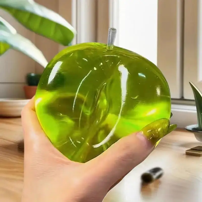 Let Off Steam with Green Apple Stress Relief Toy, Perfect Fidget Piece for Stress Management