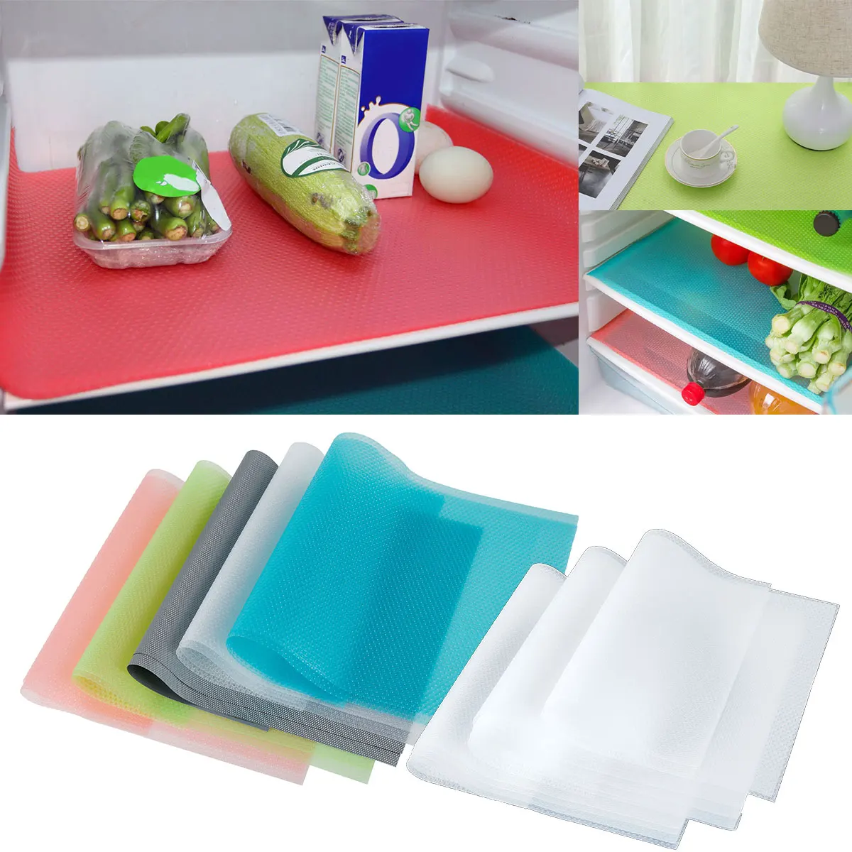 

10 шт., прочные водонепроницаемые коврики для холодильника