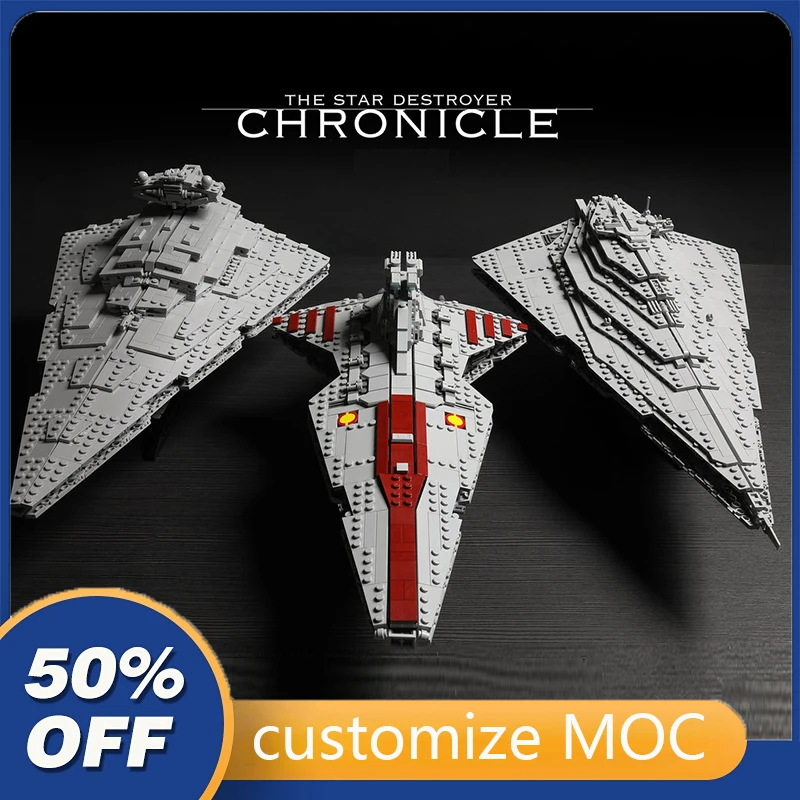 

3670PCS Customized MOC starplan mid scale star destroyers line up Building Blocks Bricks Children birthday toys Christmas gifts