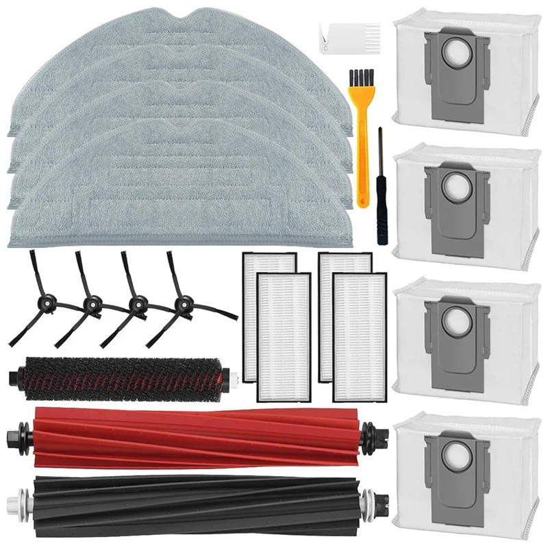 

For Roborock S8 Pro Ultra Replacement Spare Parts Duoroller Brush Cleaning Brush Dust Bags Filters Wipes Side Brush