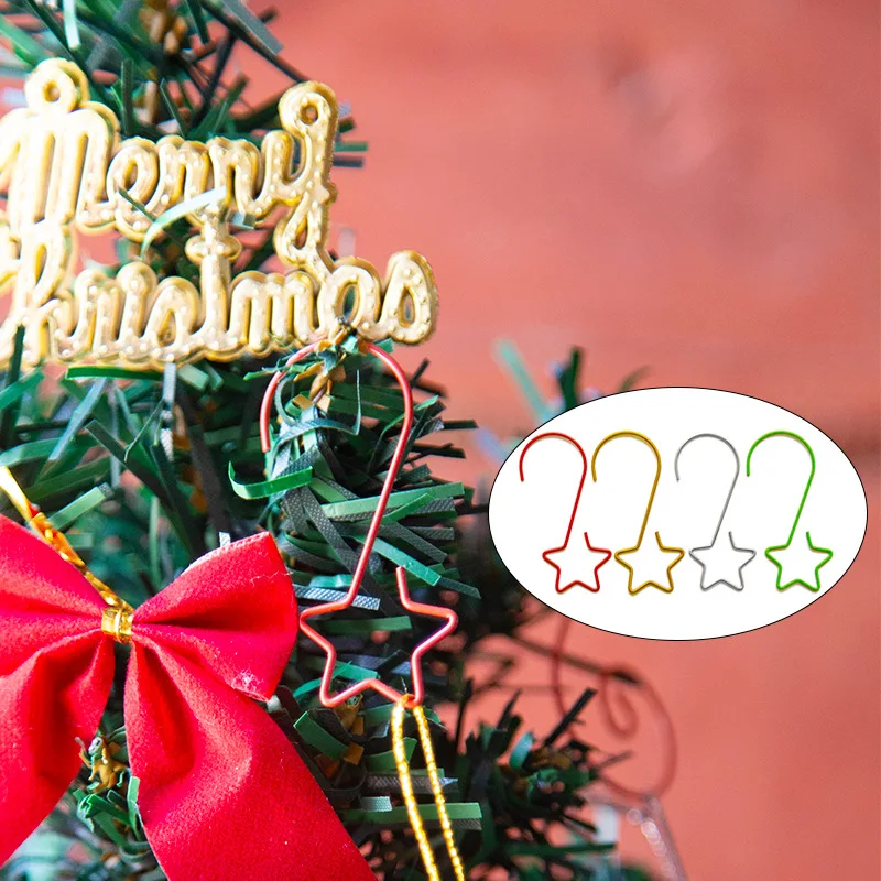 20 шт. крючки для рождественских украшений металлические S-образные со звездами