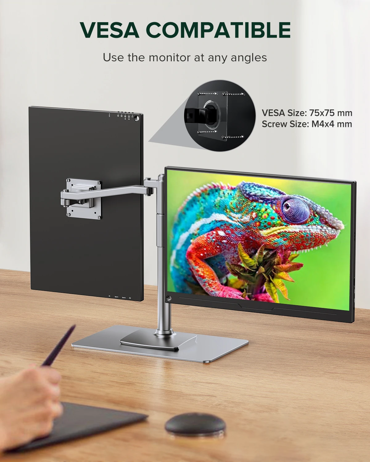 Портативный игровой монитор UPERFECT 16 2.5K с матовым IPS-экраном 100% sRGB, FreeSync HDR Type C, HDMI, дорожный дисплей для ноутбука PS5, Xbox Switch (art.: 3920caece2fad) - 3920caece2fad