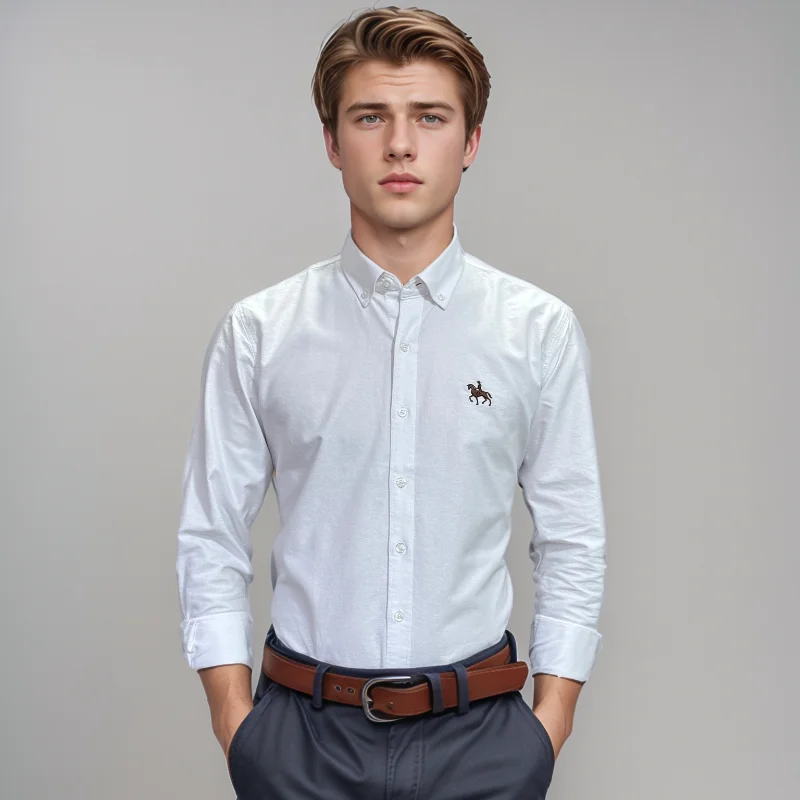 Новые оксфорды из 100% хлопка мужские полосатые рубашки в клетку мужская деловая