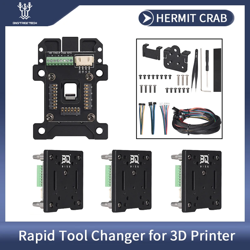 Best Biqu eremita crab hotend rápida mudança de cabeça ferramenta para impressora 3d compatível mk8 e3d hemera bowden ender3 biqu b1 cabeça impressora 3d