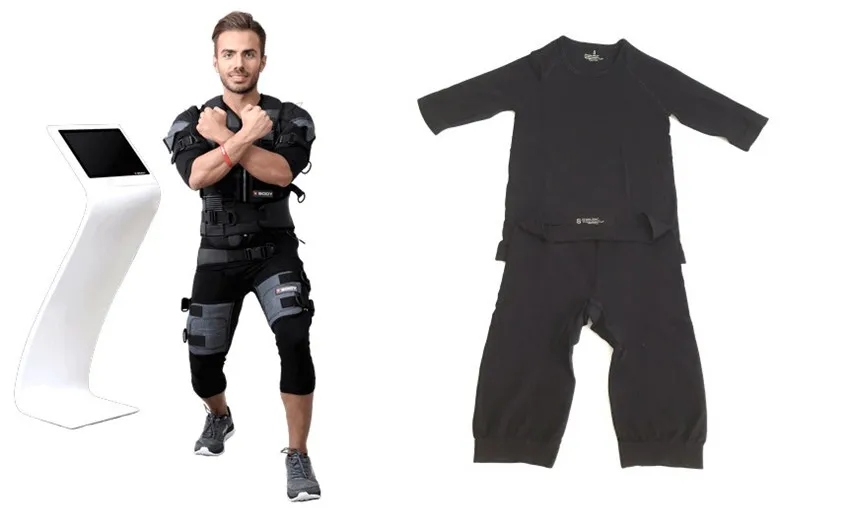 Фото Черное нижнее белье Miha Bodytec, костюм EMS, стимуляция мышц, фитнес-машины, беспроводной электрический импульсный массаж, машина для терапии EMS №1