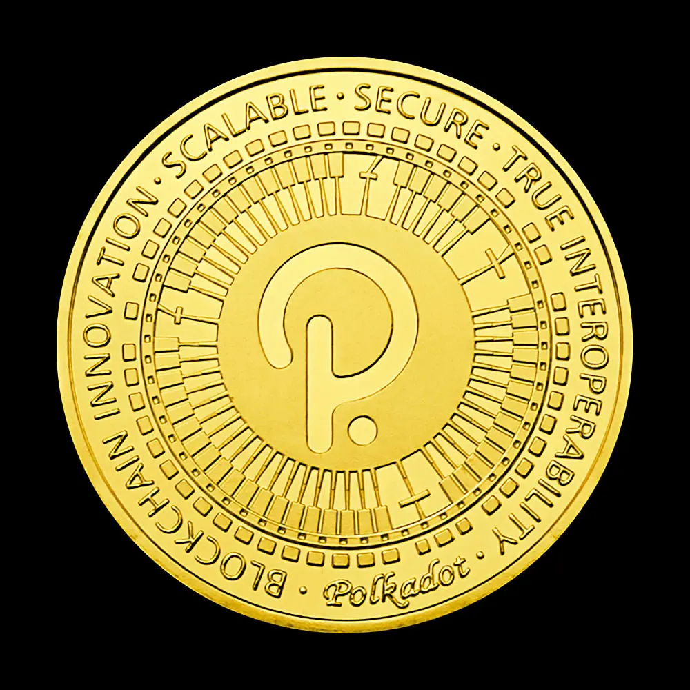 1 шт. позолоченная криптовалюта Polkadot инновационная сувенирная Подарочная