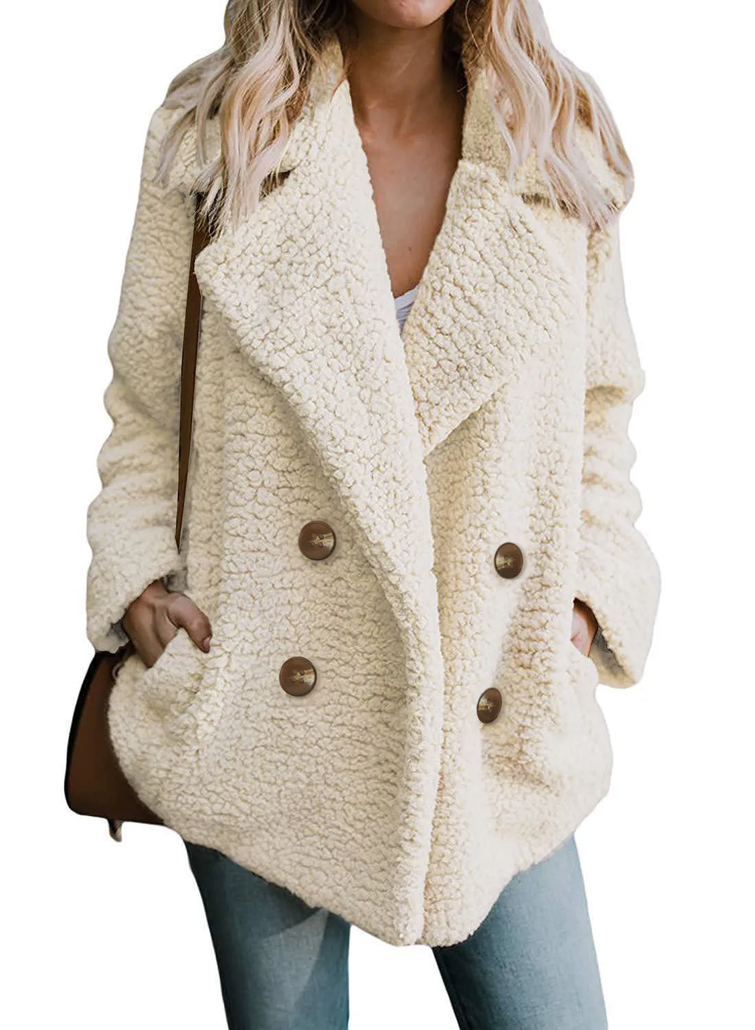 Women's Leather Fur Coat Fall Winter Fashion Casual Plush Coat Top Female Faux Fur Coat