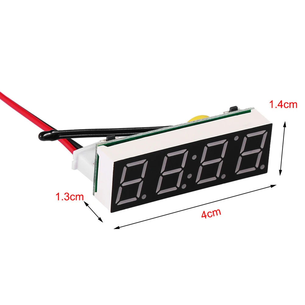 

Thermometer Clock Accessories Digital For Vehicle Home Indoor Outdoor Replacement Voltmeter -50 To 130 Degrees