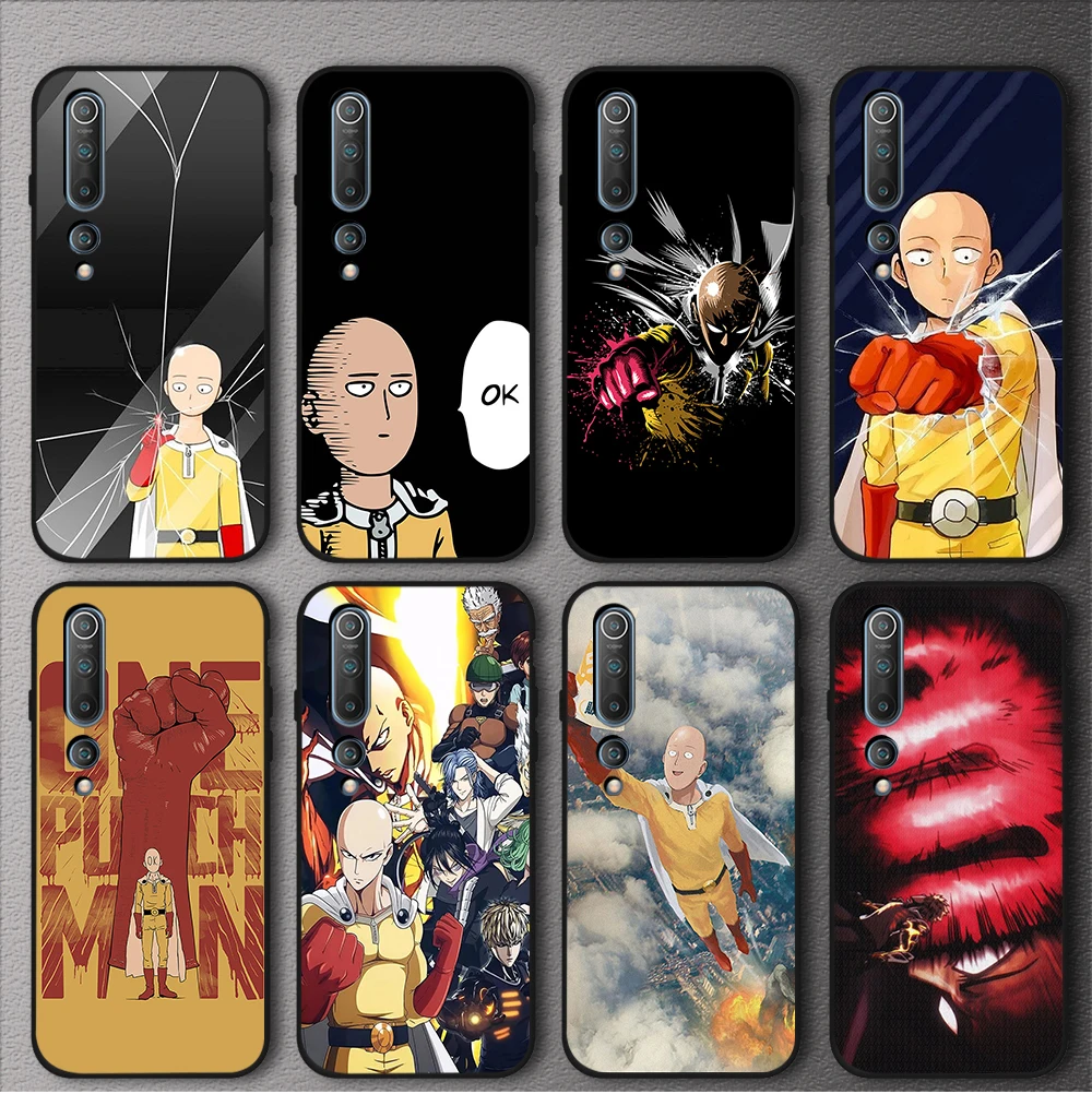 

One Punch Man Protective Case for Xiaomi MI 11 10 9 9T Pro Lite Poco X3 M3 F3 Redmi Note 10 8T 9S 8 7 Soft TPU Black Case Funda