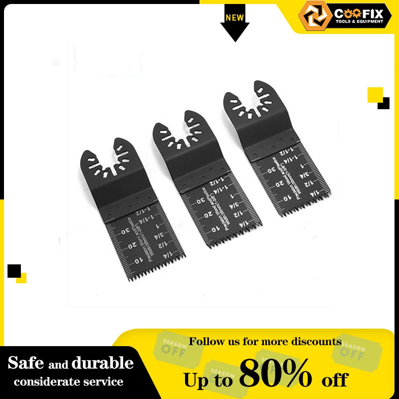 

Coofix 20pcs Metal Wood Universal Oscillating Multitool Quick Release Saw Blades Kit